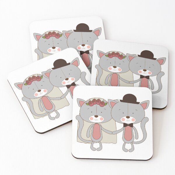 Item preview, Bride And Groom Wedding  Cats Stickers designed and sold by Stylish-choice.