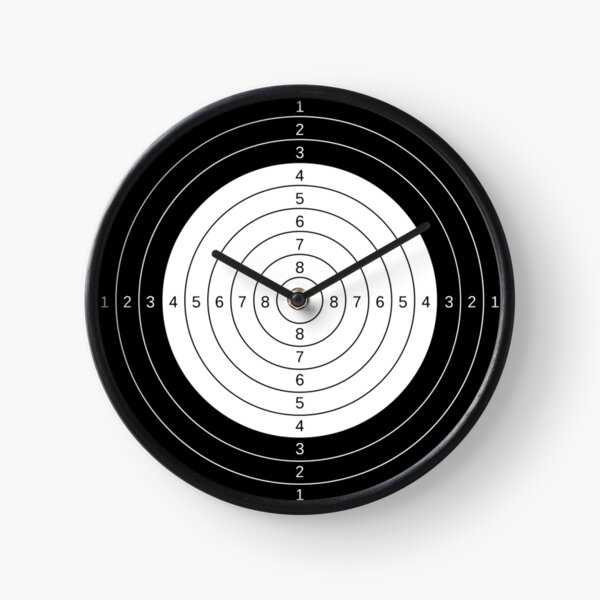 "Hit me with your best shot!" Clock by obelixdesign Redbubble