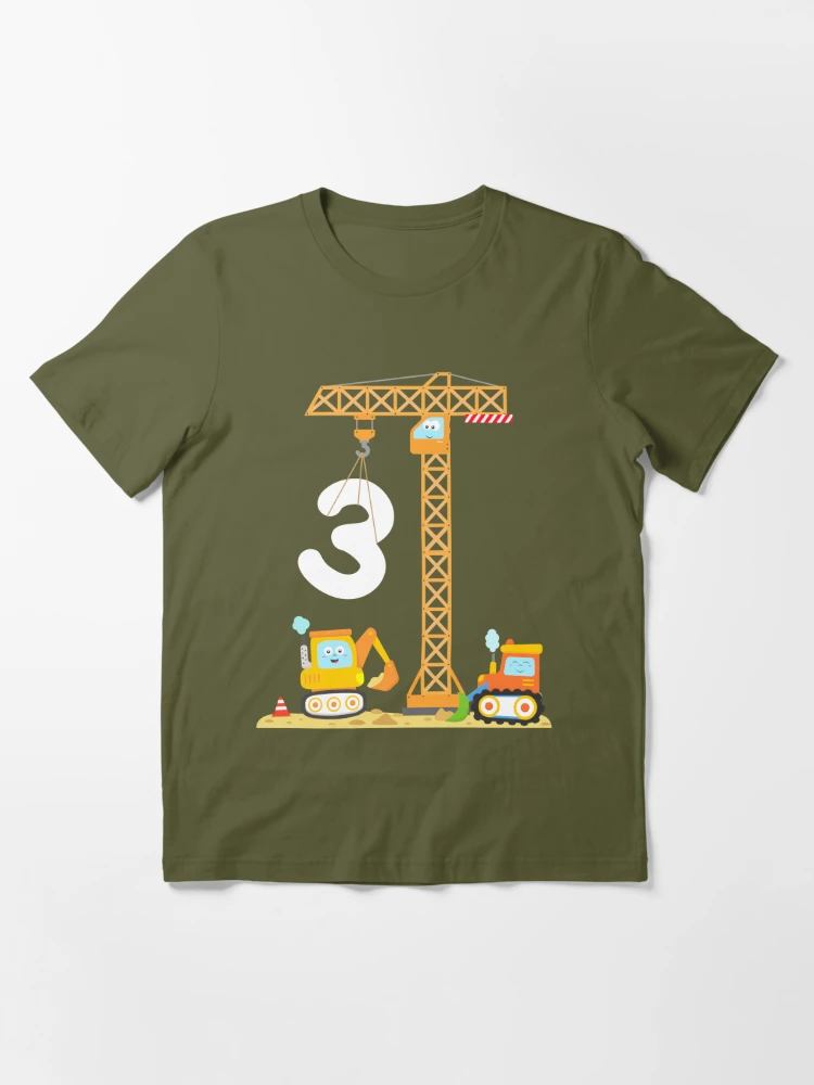 Chantier Grue 3 ans enfants Garçon 3e anniversaire' T-shirt Enfant