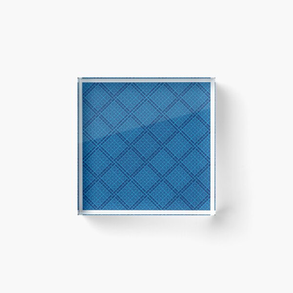 Item preview, Criss Cross Wide Angled Line Pattern in Black and Blue designed and sold by Neil Feigeles.