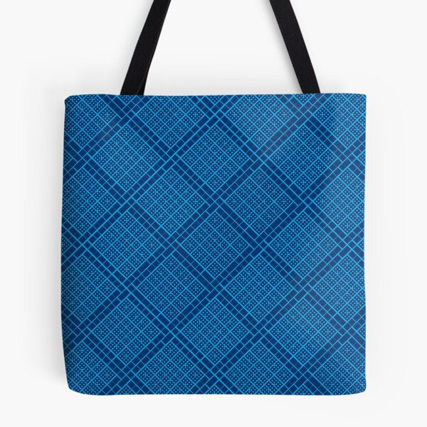 Item preview, Criss Cross Wide Angled Line Pattern in Black and Blue designed and sold by Neil Feigeles.