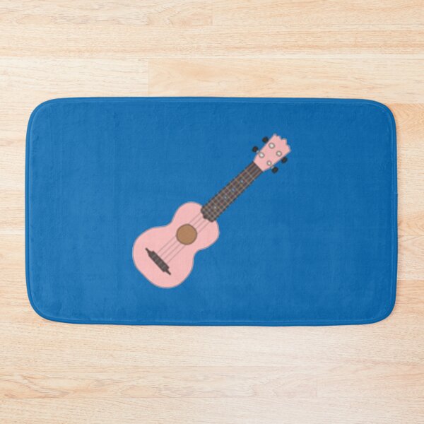 Item preview, Cute Pink ukulele drawing   designed and sold by fabricsbythesea.