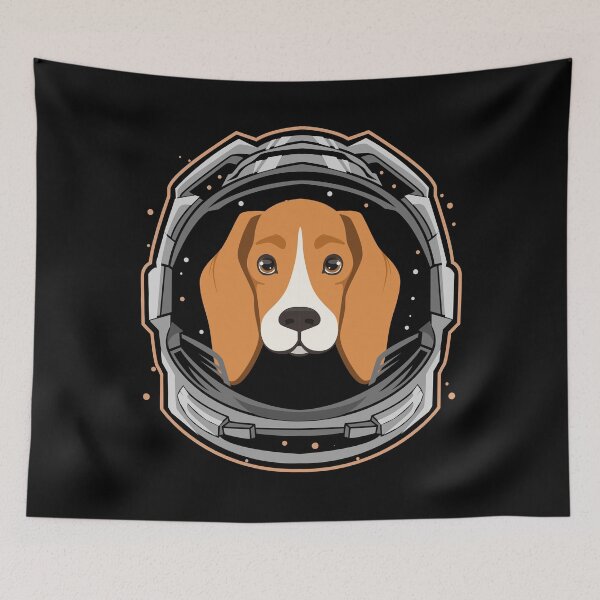 Item preview, beagle dog astronaut in space designed and sold by alaechamlal.