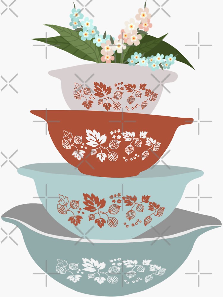  Pyrex Friendship Decals for Kitchen Mixers