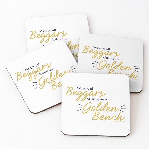 Item preview, Beggars Sitting on a Golden Bench designed and sold by JoyceMarter.