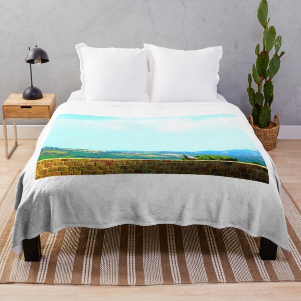 Item preview, Scene in Urbisaglia with a pigeon and Marche hills designed and sold by Kristina Drozd.