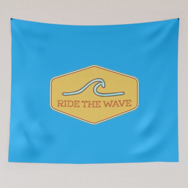 Item preview, ride the wave   designed and sold by fabricsbythesea.
