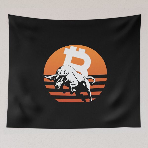 Item preview,  Bullish Bitcoin Sunset Crypto Design designed and sold by Funny-Tees4U.