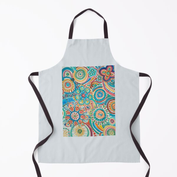 Item preview, Joy with flowers, stars, blue, yellow, green, orange, red mandala designed and sold by carole legeron.