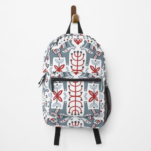 Item preview, Scandinavian traditional Swedish nordic Christmas horse pattern designed and sold by PG Illustration.