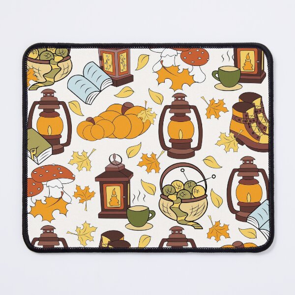 Item preview, Autumn charm lanterns and knits seamless pattern designed and sold by SlothMagic.