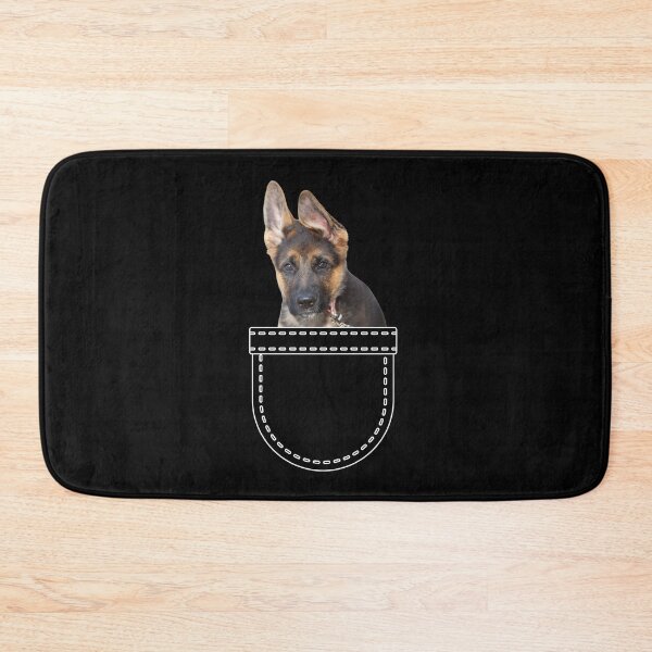 Item preview, Puppy in a pocket. German Shepherd puppy in a pocket. Funny, cute photo and line drawing pocket designed and sold by JellyBeenzz.