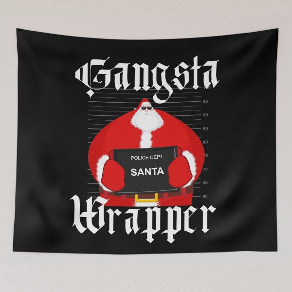 Item preview, Gangsta Wrapper - Gangster Funny Santa Saying  designed and sold by Vibbin4Life33.
