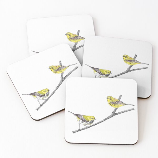 Item preview, Black-throated Green and Prairie Warbler designed and sold by obirdleyart.