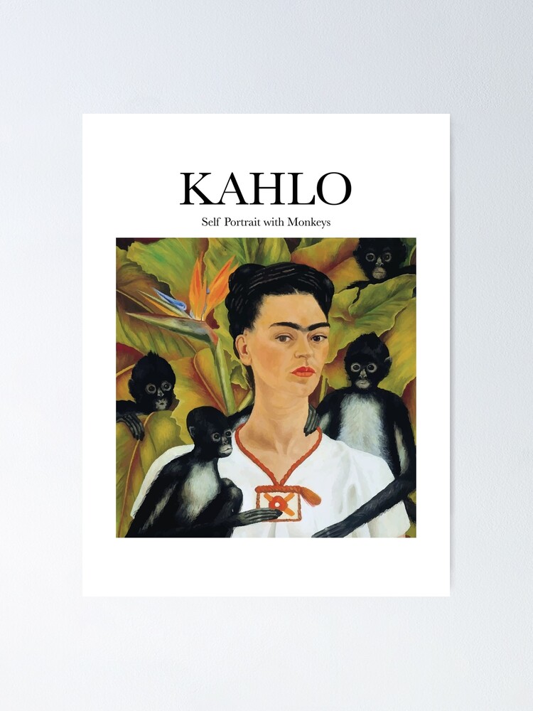 Kahlo - Self Portrait with Monkeys | Poster