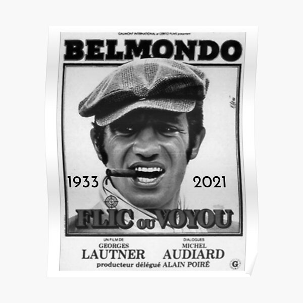 Jean Paul Belmondo, rip Jean-Paul Belmondo, autographe jean paul belmondo né le 9 avril 1933 et mort Poster