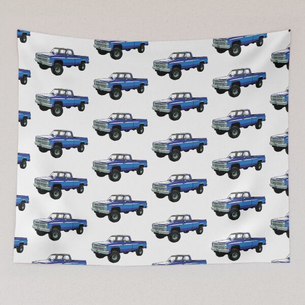 Item preview, Blue & Blue 80s 4x4 C Truck designed and sold by CoolRide.