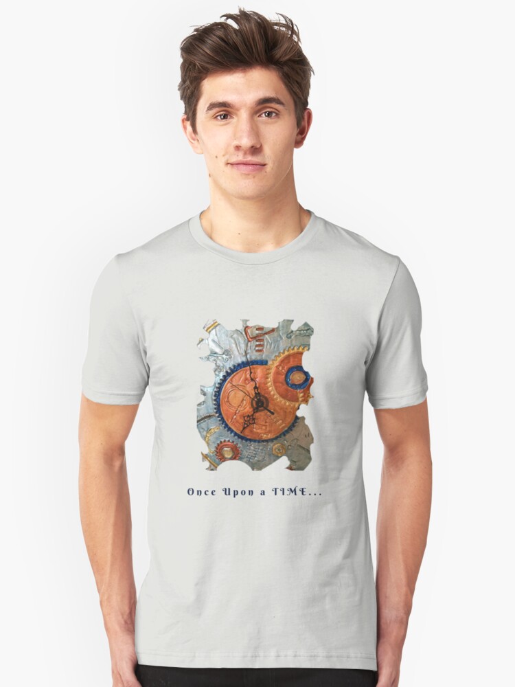 Alternate view of STEAMPUNK FANTASY GEARS, ONCE UPON A TIME FUNNY QUOTE Slim Fit T-Shirt