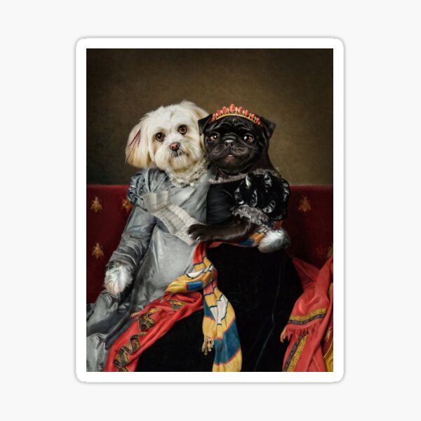 Dog Portrait - Peggy and Lucy Sticker