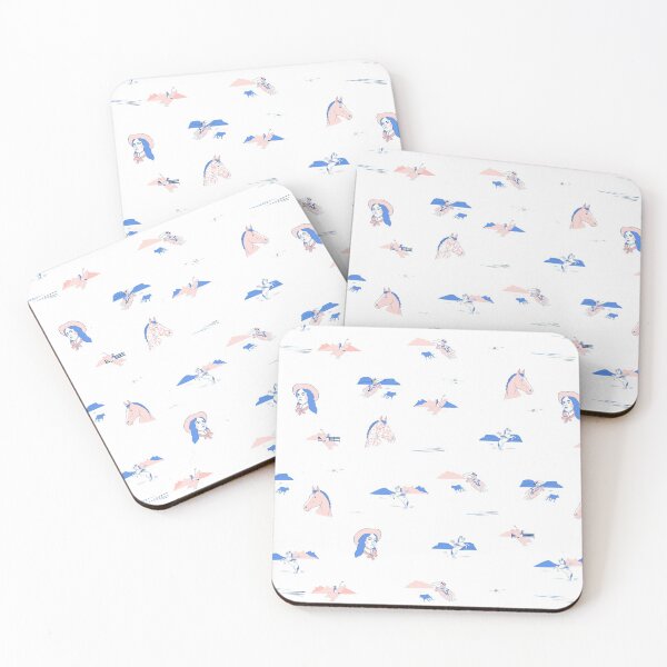 Item preview, Open Range in Even Cowgirls Get the Blues - Western cowgirl and horse toile pattern designed and sold by wildhunt.