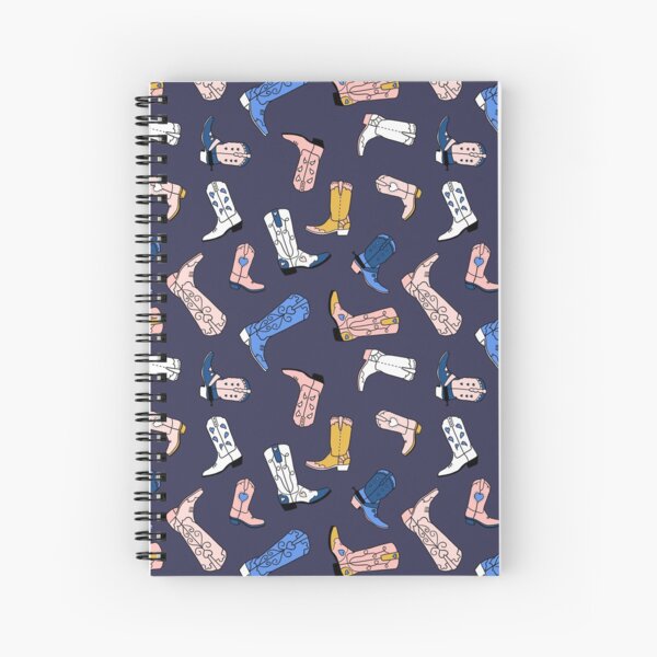 Boot Scootin in Even Cowgirls Get the Blues - Western cowboy boot heart pattern Spiral Notebook