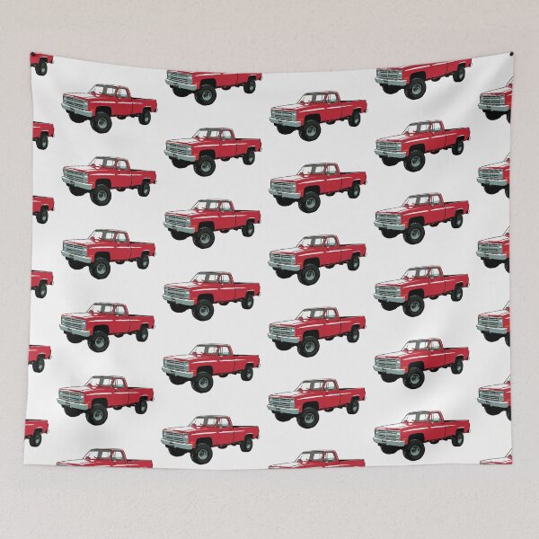 Item preview, Red 80s 4x4 C Truck designed and sold by CoolRide.
