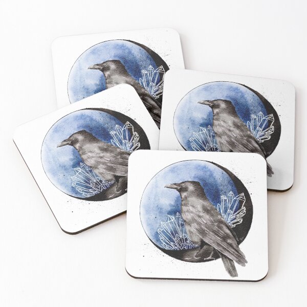 Item preview, Crow on Moon designed and sold by BlueDoorStudio.