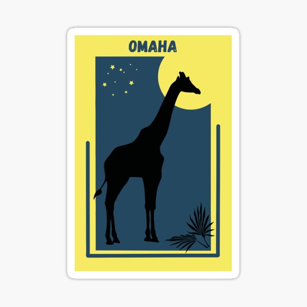 Item preview, Zoo Vintage Style Geometric Poster for the city of Omaha in Nebraska (Henry Doorly Zoo) designed and sold by Vintage-TM.