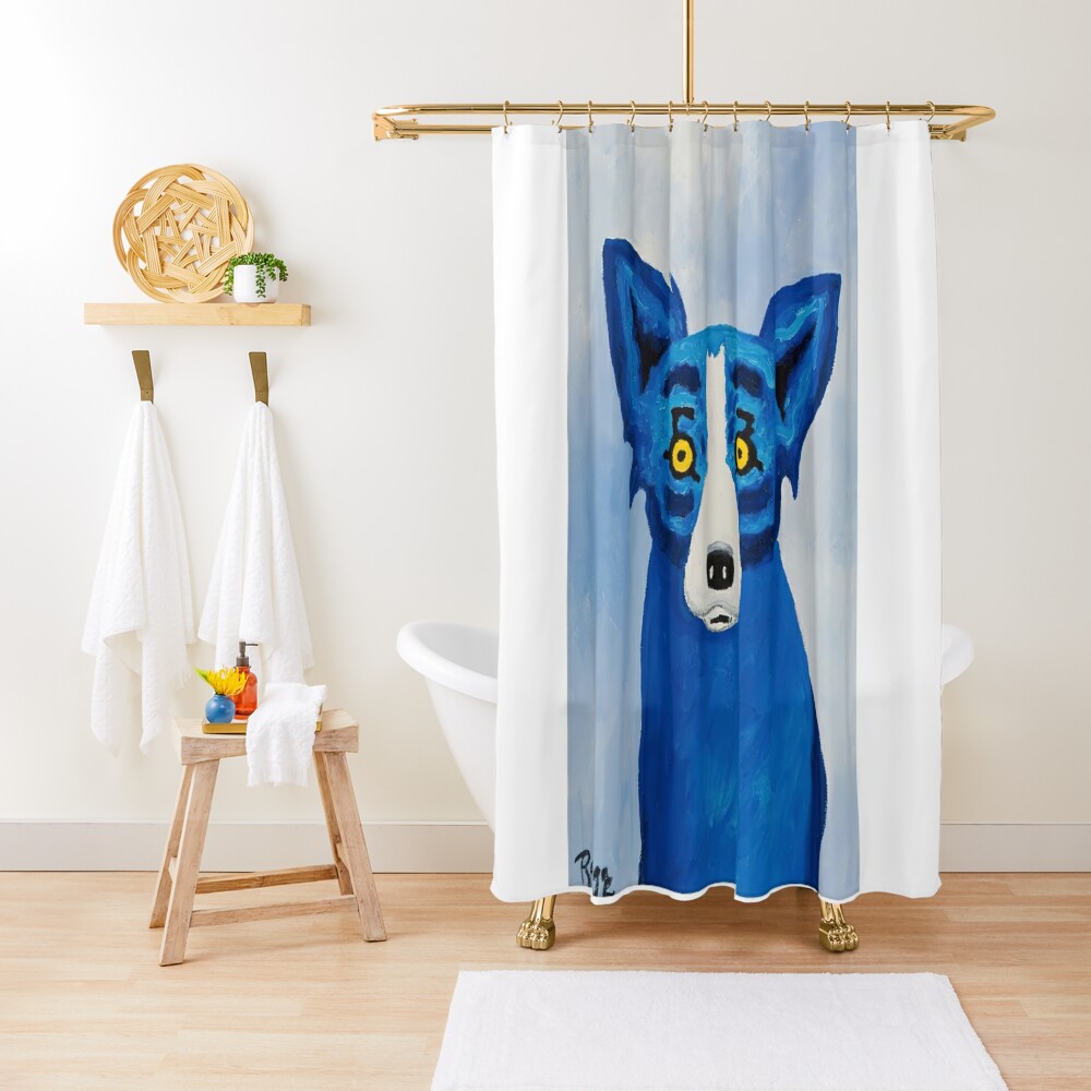 Disover Blue Dog - George Rodrigue Art Shower Curtain