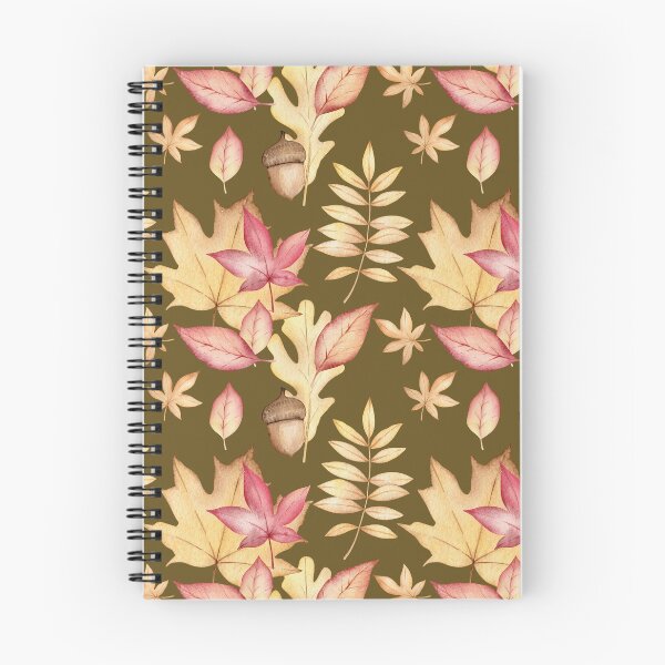 Item preview, Autumn leaves pattern - ocher dark yellow background designed and sold by Marcia Motivos.
