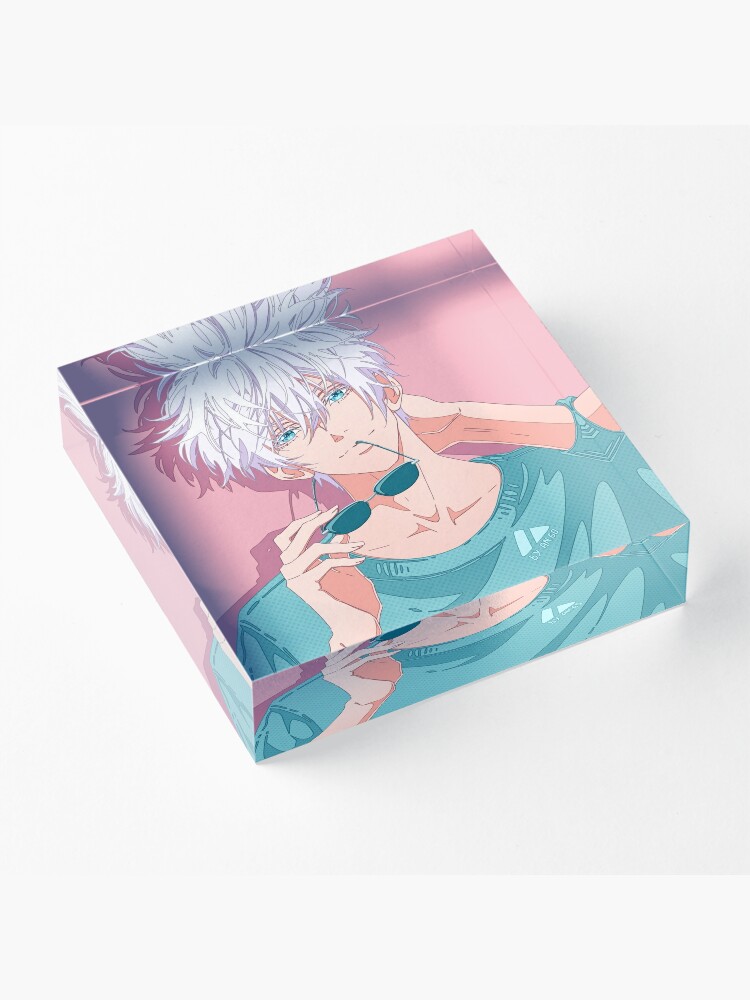 The handsome anime boy with white hair  Poster for Sale by AnGoArt