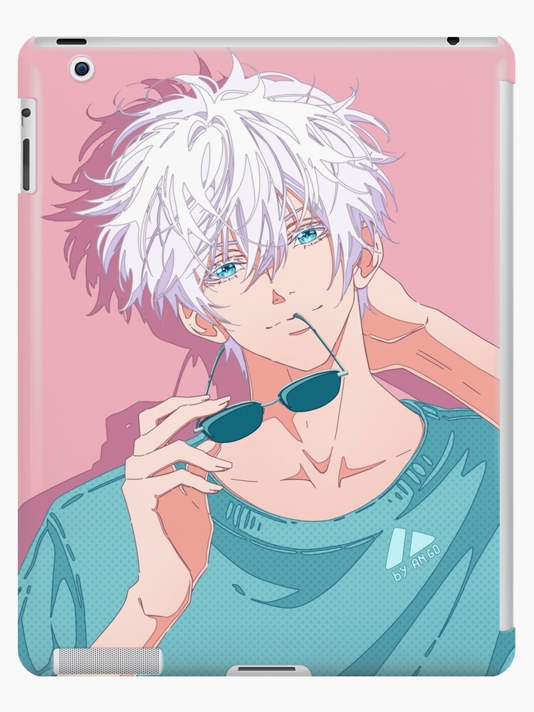 lost-leopard82: Anime boy, manga style, 4k, blur effect, white hair, black  T-shirt, orange eyes