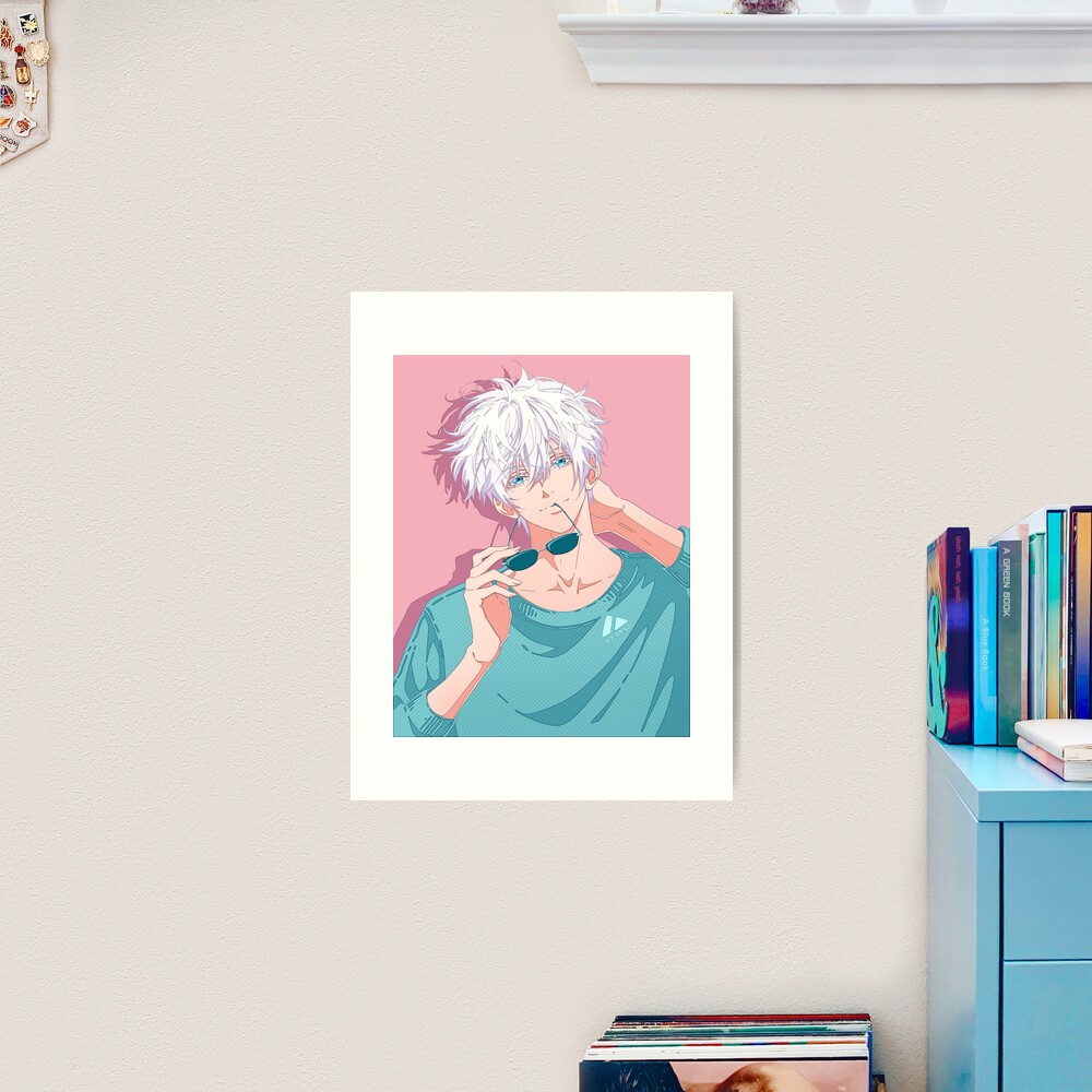 The handsome anime boy with white hair  Poster for Sale by AnGoArt