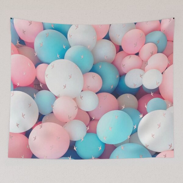 Item preview, Birds and balloons print designed and sold by MrJean.