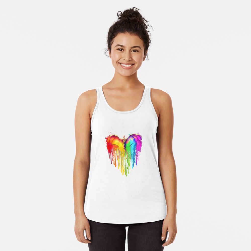 Discover LGBT Dragon Rainbow Heart LGBT Pride Rainbow Dragon heart  Tank Top