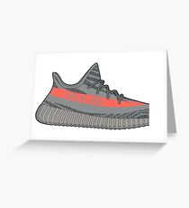 Adidas Yeezy Boost 350 V2 Beluga Minimalist Greeting Card