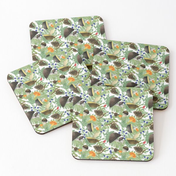Item preview, Watercolor Forest Mushrooms Autumn Pattern designed and sold by AlicjaCurioseur.