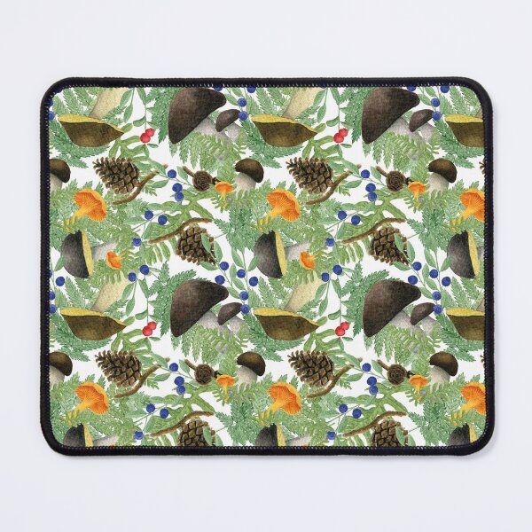 Item preview, Watercolor Forest Mushrooms Autumn Pattern designed and sold by AlicjaCurioseur.