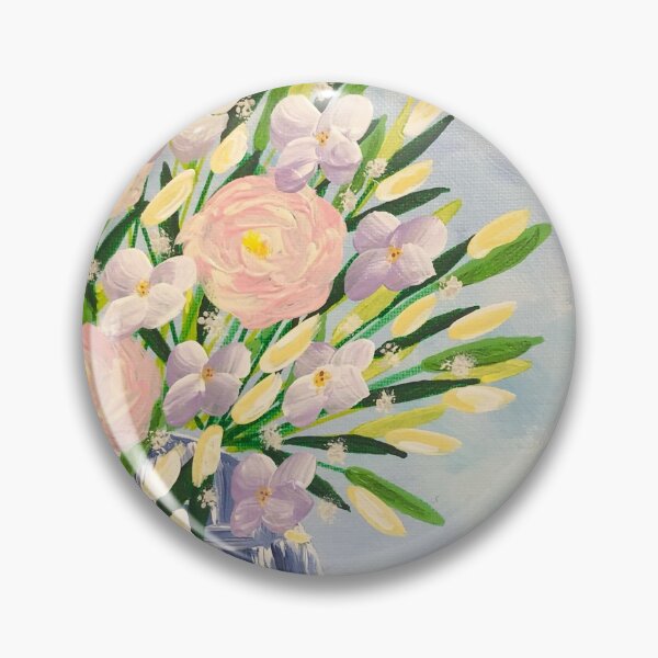 Item preview, Bouquet in Blue and White Vase designed and sold by Deb Bossert Artworks.