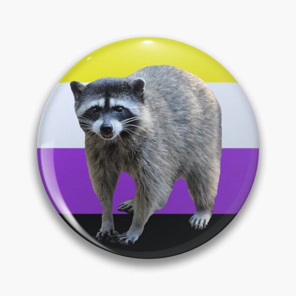 Item preview, Raccoon Nonbinary Pride Flag designed and sold by anniejo99.