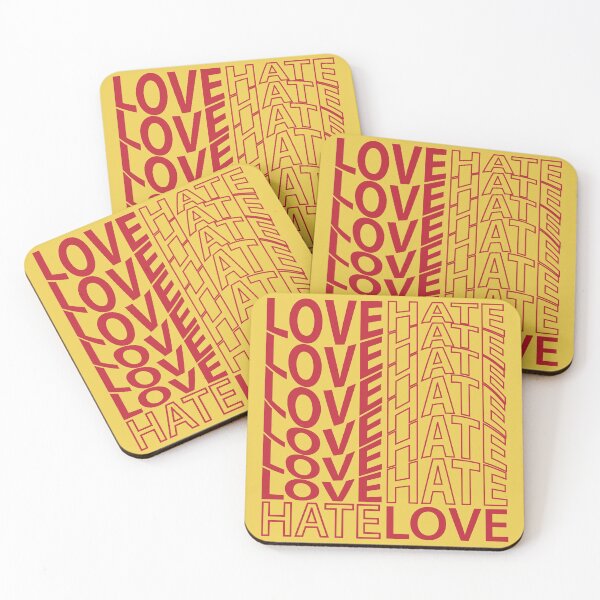 Item preview, love hate typography designed and sold by MendesMay.
