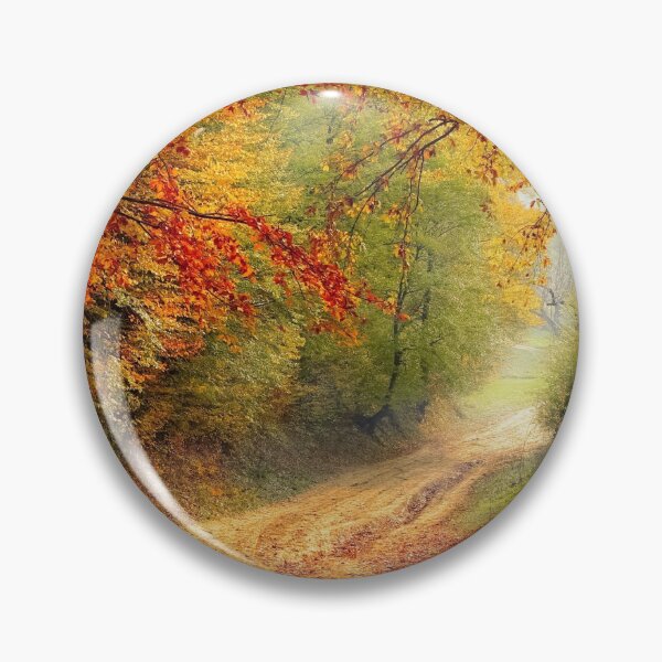 Item preview, Forest Road Autumn Season Foliage leaves Trees Red Yellow Dried Course designed and sold by MonArtisteSam.