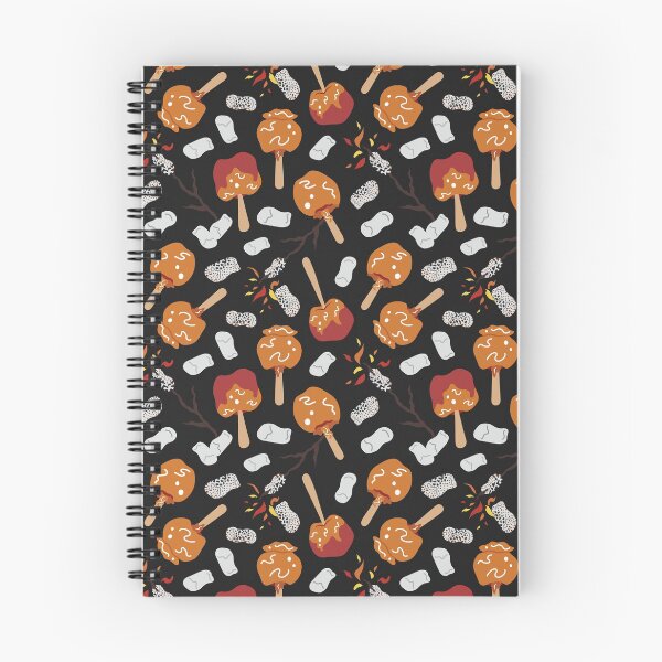 Item preview, Candy Apples and Marshmallows [ON BLACK] Pattern designed and sold by Daniel Bevis Design.