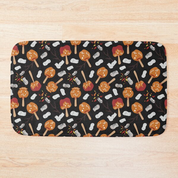 Item preview, Candy Apples and Marshmallows [ON BLACK] Pattern designed and sold by Daniel Bevis Design.
