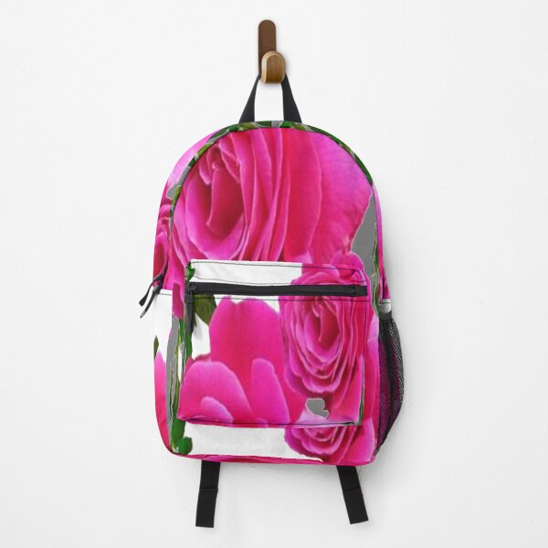 Item preview, CERISE PINK GARDEN ROSES GREY ABSTRACT PATTERN ART designed and sold by sharlesart.