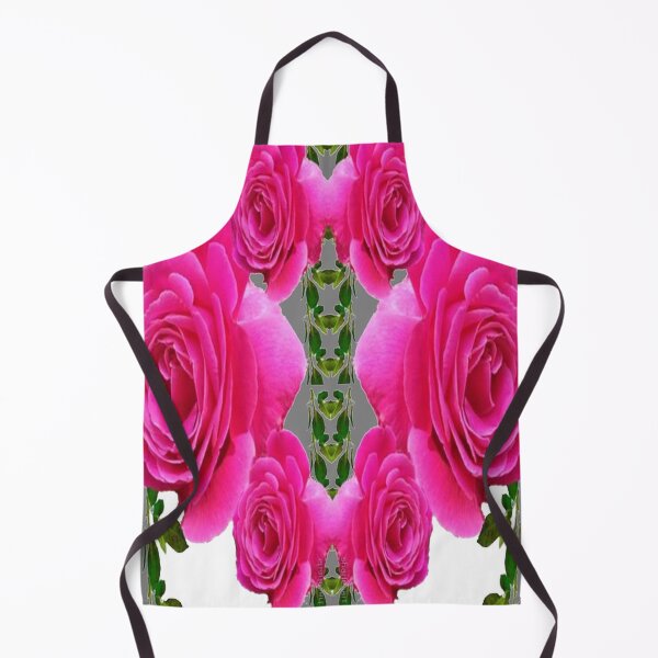 Item preview, CERISE PINK GARDEN ROSES GREY ABSTRACT PATTERN ART designed and sold by sharlesart.