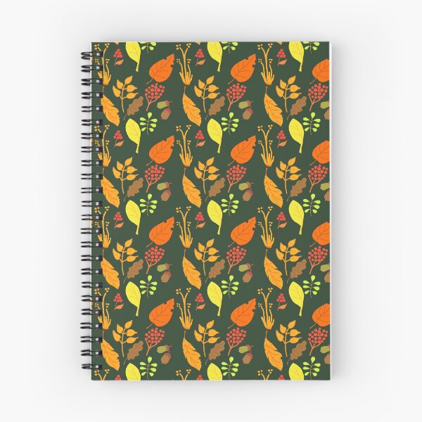Item preview, Autumn leaves pattern dark green background designed and sold by Marcia Motivos.