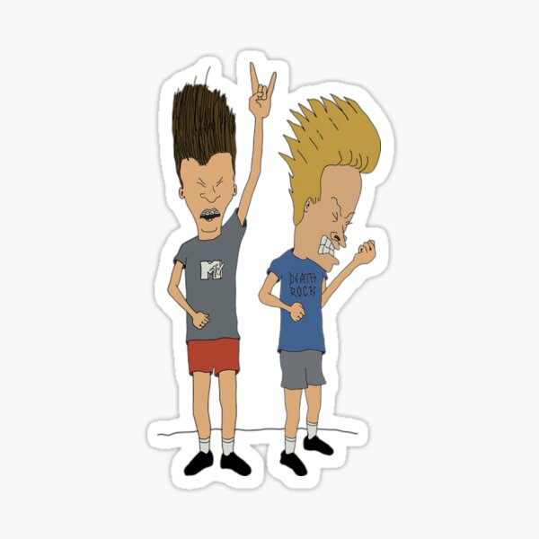 "Beavis and ButtHead " Sticker for Sale by sincerepartial Redbubble