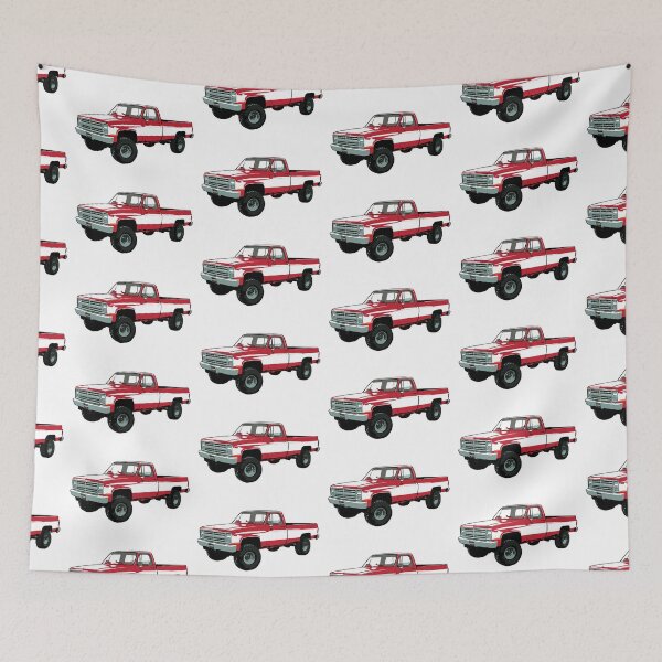 Item preview, Red & White 80s 4x4 C Truck designed and sold by CoolRide.
