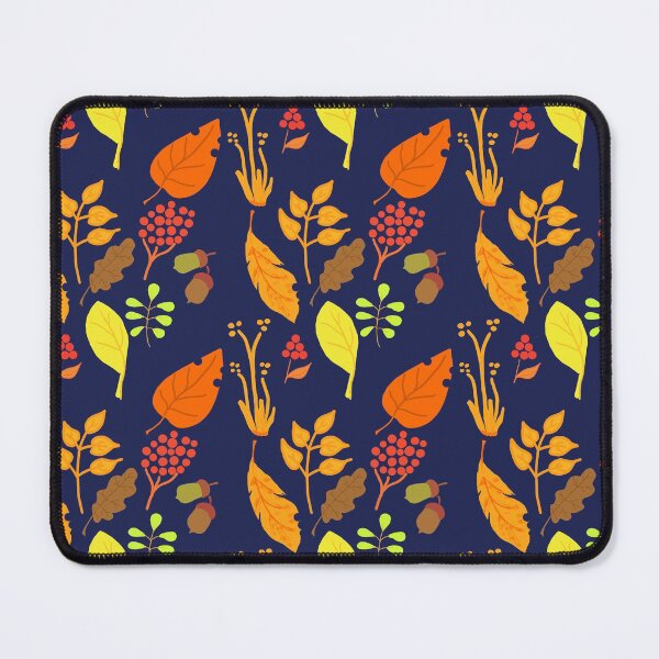 Item preview, Autumn leaves pattern blue background designed and sold by Marcia Motivos.